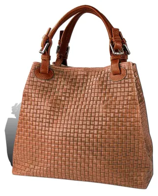 Immagine prodotto di Borsa a mano marrone Toscanto modello goffrato a treccia in pelle D2OTT164HC