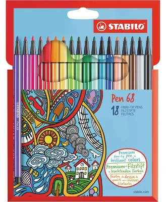 Image de Feutre de coloriage STABILO Pen 68, étui carton de 18 pièces