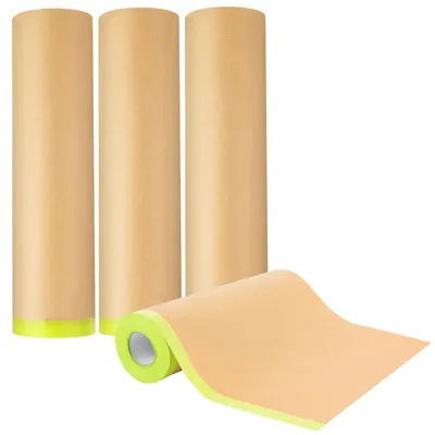 Immagine prodotto di Carta protettiva per pittura - Nastro adesivo per mascheratura - Facile da applicare - 55 cm x 15 m - Protegge durante la pittura - Ideale per cornici...