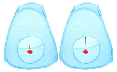 Image de 2 tunnels pliables pour chats et tente