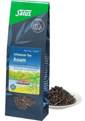 Productafbeelding van Assam zwarte thee, losse thee TGFOP, biologisch, Salus, 100 g