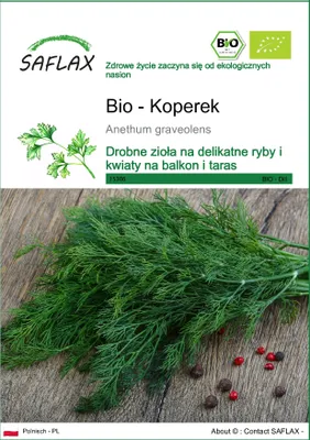 Zdjęcie produktu dla SAFLAX - Bio - Koperek - 700 Nasiona - Anethum graveolens