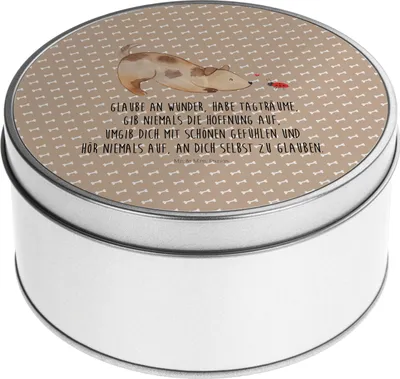 Produktbild von Mr. & Mrs. Panda Kaffeedose Hund Marienkäfer - Hundeglück - Geschenk, Metalldose, Mischlinghund, Träume, Vorratsdosen, Aufbewahrungsdosen, keksdosen, Mischlingshund