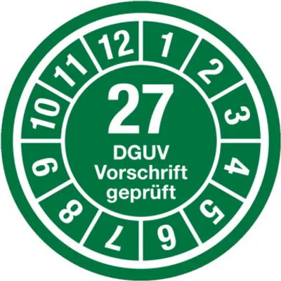 Produktbild von Dreifke® Aufkleber Jahresprüfplaketten, DGUV Vorschrift , Jahresfarben...