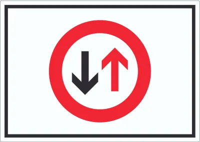 Produktbild von Aufkleber Verkehrszeichen 208 Gegenverkehr Symbol A0 (841x1189mm)