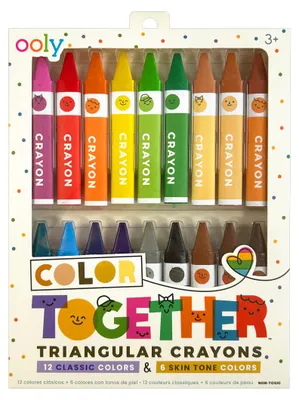 Produktbild von Ooly Malstifte Set - 18 Stück dreieckig ergonomisch für Kinder