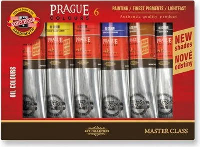 Zdjęcie produktu dla Zestaw kolorów olejków Koh-i-noor PRAHAHA 6 x 40 ml
