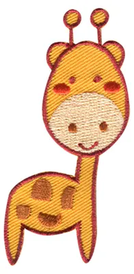 Produktbild von Giraffe Tier - Aufnäher, Bügelbild, Aufbügler, Applikationen, Patches, Flicken, Zum Aufbügeln, Größe: 3,7 x 7,2 cm