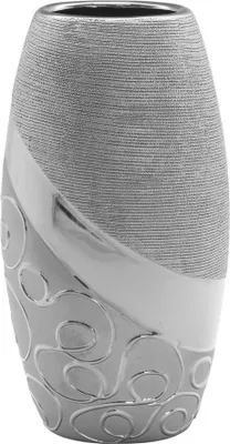 Immagine prodotto di Vase "Stella Silver" oval silber L= 11,0 cm B= 18,0 cm H= 34,0 cm