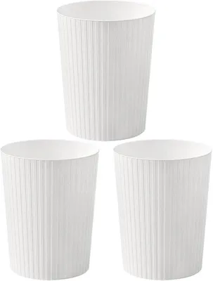 Produktbild von Küchen- und Badezimmermüllbehälter-Set - 3 Stück - Weiss