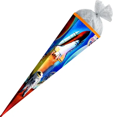 Produktbild von Schultüte / Zuckertüte / 85cm / eckig / "Weltraum"