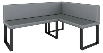 Produktbild von Eckbank Akiko NINA Metal [] -196x142 RECHTS-SOFT 29- Kunstleder|Eckbankgruppe für Ihrem Esszimmer|Küche|modern|Sitzecke|Essecke