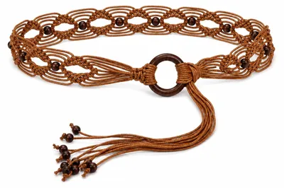 Produktbild von QingWing Boho Geflochtener Gürtel, Boho Gürtel Damen Breit Verstellbarer