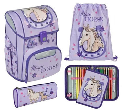 Produktbild von Scooli EasyStart Schulranzen-Set 5-teilig Magic Horse flieder