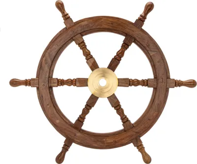 Produktbild von NKlaus Steuerrad  Echtholz Messing 60cm Schiffsnautik Wanddekoration 14949