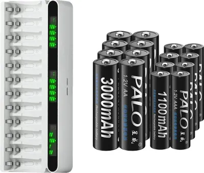 Produktbild von Wiederaufladbare Batterie, Hohe Kapazität, Vielseitige Kompatibilität, 8AA8AAA und Ladegerät