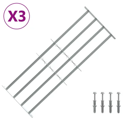 Produktbild von Eleganten-Stil Sicherheitsgitter für Fenster mit 4 Querstangen 3 pcs - Sonstiges Fensterzubehör - Möbel26
