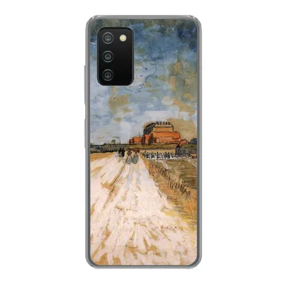 Produktbild von MuchoWow® Handyhülle Schutzhülle Hülle für Samsung Galaxy A03s Straße entlang der Stadtmauern von Paris - Vincent van Gogh Silikon Softcase Handy Hülle - Schutz