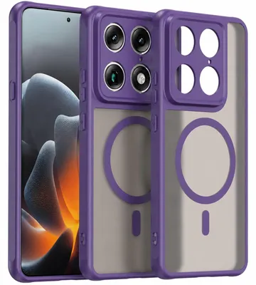 Produktbild von Magnet-Case für Motorola Signature Hülle Magsafe Schutzhülle Stoßfest TPU-Rahmen starker Magnetring, Lila