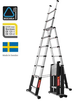 Immagine prodotto di Telesteps PrimeLine Teleskop-Kombileiter / Kombileiter 3,0 m
