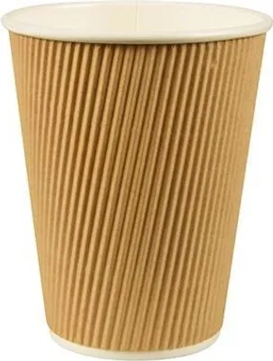 Produktbild von Trinkbecher, Pappe 0,3 l Ø 9 cm · 11 cm natur Ripple Wall