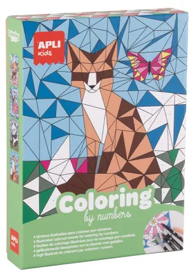 Produktbild von APLI Kids Malen nach Zahlen Set kreative Bastelbox für Kinder, KI-generiertes Bild