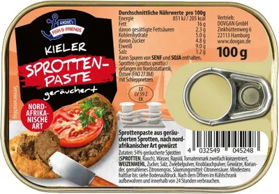 Produktbild von Andre's Fish & Friends Kieler Sprottenpaste ger. Nordafrikanische Art 100g