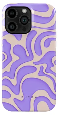 A product shot of a phone case with a swirling pattern.