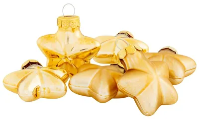 Immagine prodotto di Decorazione natalizia stella Ø 40 mm in oro, decorazione albero 15 pezzi