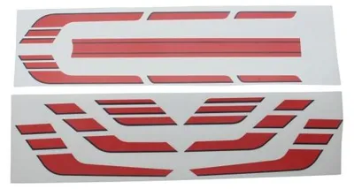Image de Jeu d'autocollants "bandes" rouge pour Zündapp GTS 50 KS 80 type 529 530