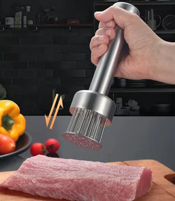 Image de Marteau à viande Steaker - Aide à attendrir la viande - 1 pièce - Acier inoxydable
