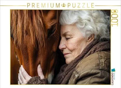 Produktbild von CALVENDO Puzzle Ein Motiv aus dem Kalender Pferde und Seelensprüche | 1000 Teile Lege-Größe 64x48cm Foto-Puzzle für glückliche Stunden