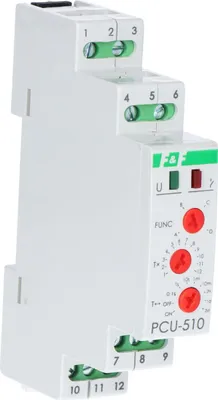 Image de Relais temporisé PCU-510DUO - 2x8A - 230V/24V - Contrôle automatique - Montage facile