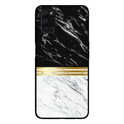 Image de Smartphonica Coque pour OPPO A52 / A72 4G / A92 aspect marbre - Coque arrière marbre - Noir Blanc