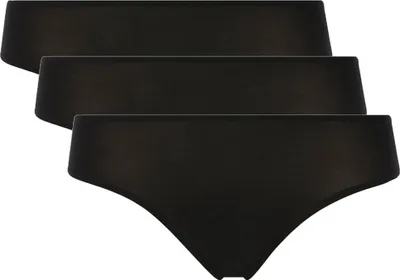 Produktbild von Chantelle Damen Slips, 3er Pack - SoftStretch, nahtlos, unsichtbar, Einheitsgröße 36-44 Schwarz One Size