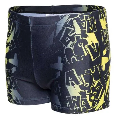 Produktbild von Aquawave - "Atos" Badeshorts für Jungen PP14547 (152) (Dunkles Marineblau/Gelb)
