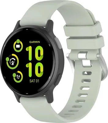 A close-up studio shot of a smartwatch with a turquoise band.