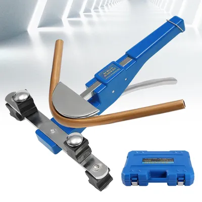 Produktbild von Rohrbieger - CT999 Manuell - 7 Biegeköpfe - Für 6–22-mm-Rohre - Bis 90° - Rohrschneider und Entgrater - Aufbewahrungskoffer - Rot
