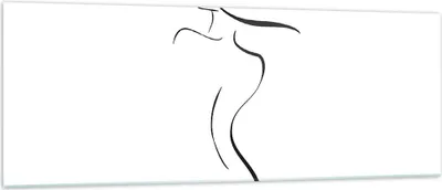 Produktbild von Bilder auf glas - Einteilig - Minimalismus Frau Hut - 140x50cm - Glasbilder - Wandbilder - Bilder - zum Aufhängen bereit - Wanddekoration aus Glas - Glas Bilder - Wandbild auf Glas - GAB140x50-4908