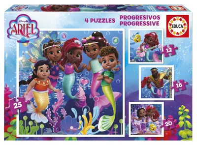 Immagine prodotto di Progressive Puzzles - EDUCA - Ariel - 12+16+20+25 pieces