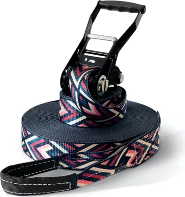 Produktbild von Slackline Set Striving, 25 Meter, inklusive Tragebeutel aus Leinen