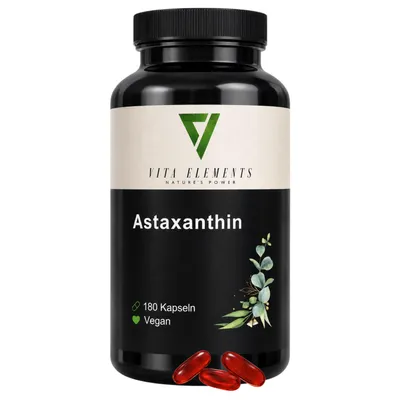 Immagine prodotto di Vita Elements Astaxantina 12 mg per capsula 180 capsule Integratore alimentare
