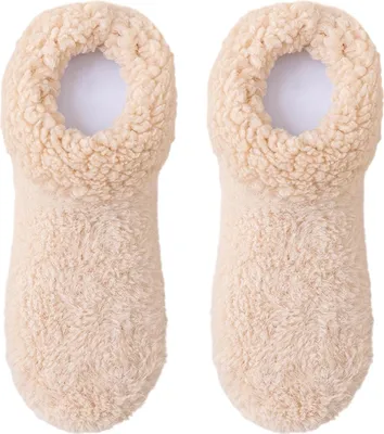 Produktbild von Flauschige Socken für Damen, rutschfeste, weiche und bequeme Fleece-Haussocken, warme Wintersocken