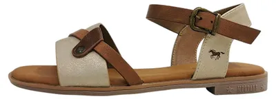 Productafbeelding van Mustang  Damenschuhe Sandalen Flach Sandalette Beige Freizeit