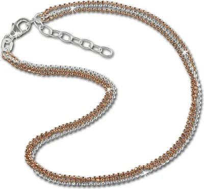 Produktbild von SilberDream 23-26cm Fußkette Damen 333er rosevergoldet Kugeln Silber D2SDF2123E