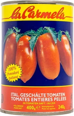 Produktbild von Geschälte Tomaten Pomidori Pelati Interi 400g - La Carmela