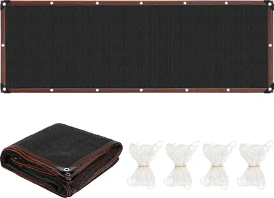 Produktbild von Faziango Schattiernetz 200x600 cm – UV-beständiges Sonnenschutznetz aus HDPE für Balkon, Terrasse & Garten schwarz