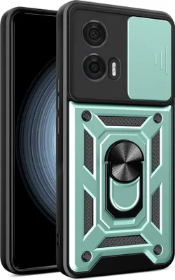 Produktbild von Motorola Edge 50 Fusion Hülle - Coverup Armor Ring Ständer Back Cover mit Kamera Schutz - Mintgrün