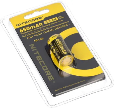 Produktbild von Nitecore Li-Ion Akku 3,7V Typ 16340 NL166 650mAh