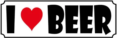 Produktbild von vianmo Holzschild 10x27 cm I Love Beer Essen Trinken